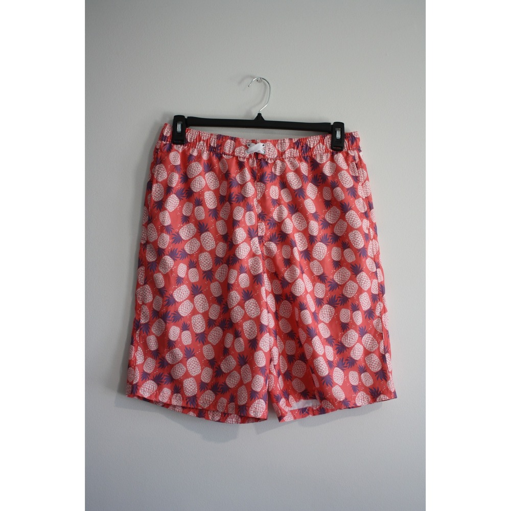O'Rageous Pineapple Swim Trunks Mens shorts Medium Red vacatvacation‎ Mesh Lined